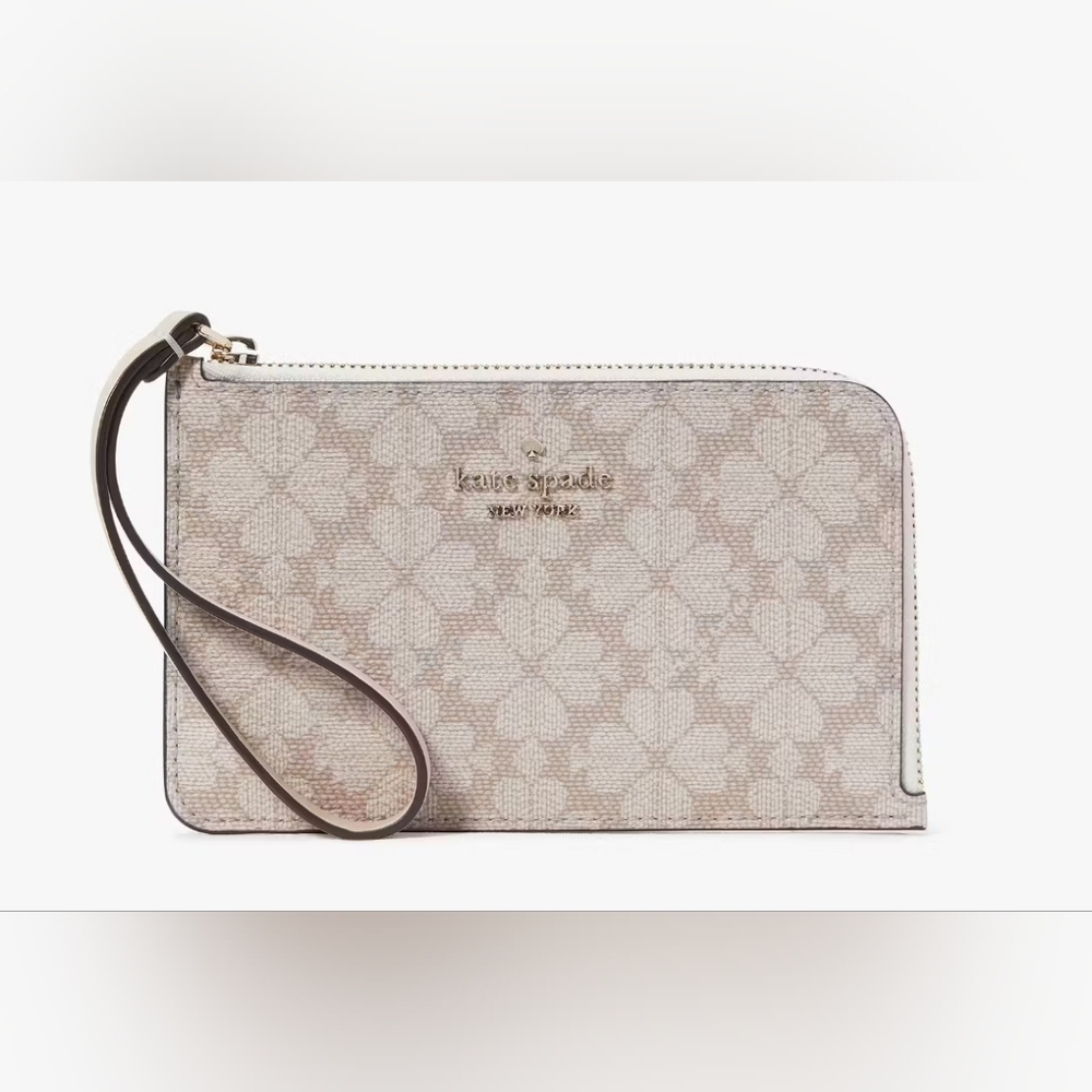 Kate Spade Beige Wristlet Clutch